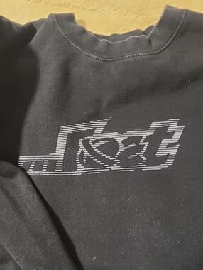 Men's L Black LOST enterprises Sweatshirt Surf Large Space Pullover Sweater Tee